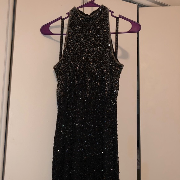 🖤VINTAGE Sténay Black Beaded Sequence Fitted Dress🖤 - Picture 3 of 12